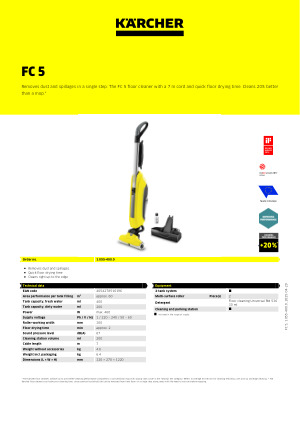 שוטף שואב לשטיפת רצפות FC 5