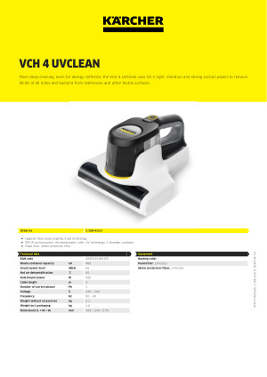 שואב אבק למזרנים Kärcher VCH 4 UVClean