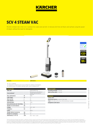 שואב אבק קיטור SCV 4 Steam Vac